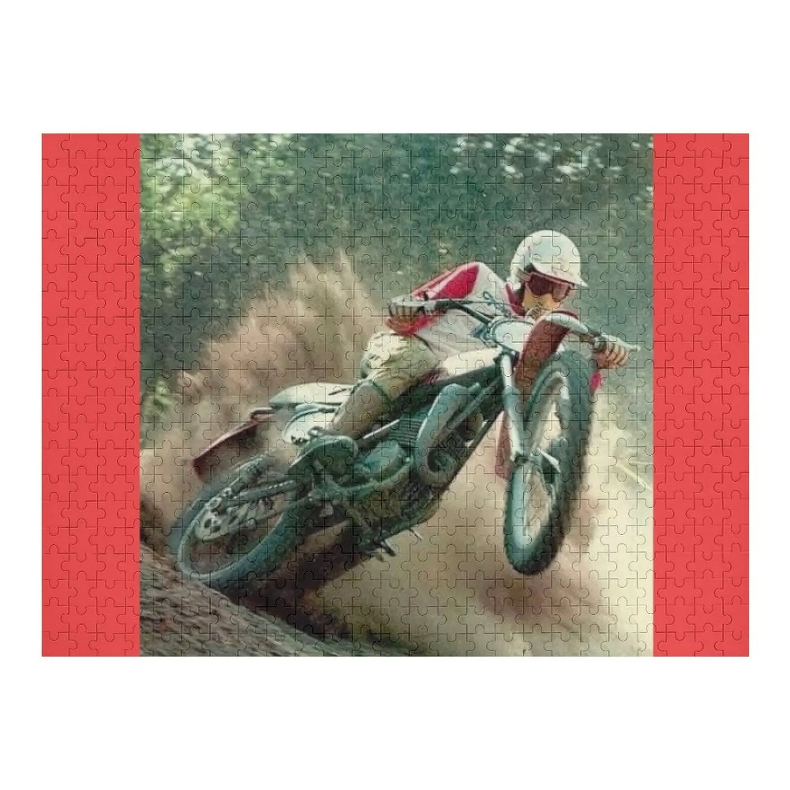 

Vintage Motocross Jigsaw Puzzle With Photo Personalized Gift Married Personalized Child Gift Puzzle
