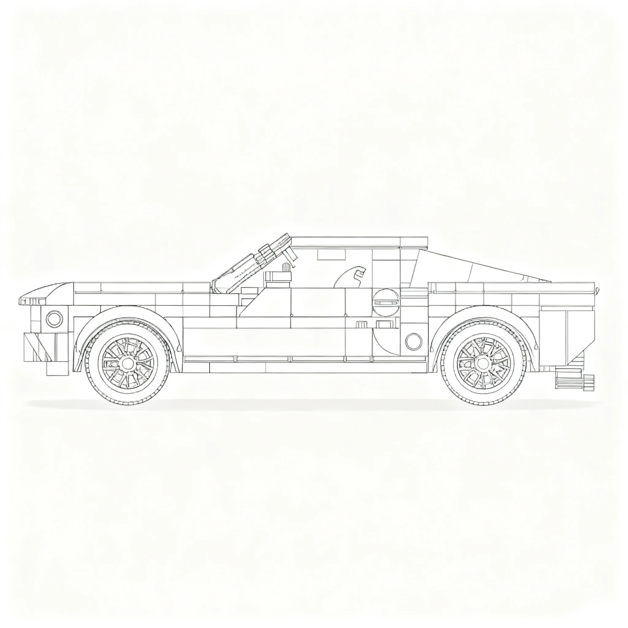 323pcs MOC City Champions Ford Mustang Fastback Model Building Blocks Toys Architecture Christmas Gift DIY Creative Birthday