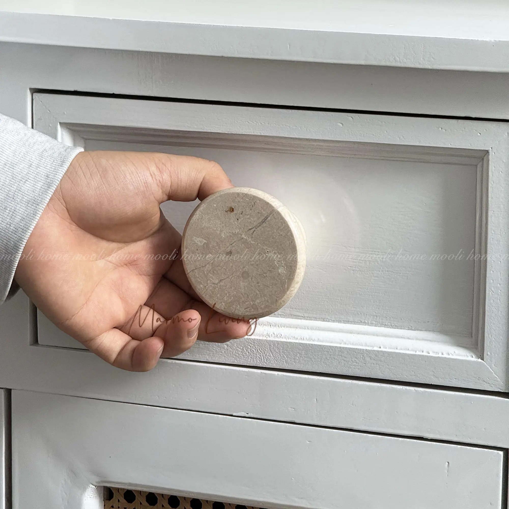 Travertine Handle Natural Marble Drawer Pulls High End Furniture Handles Artistic Cabinet Stone Knobs