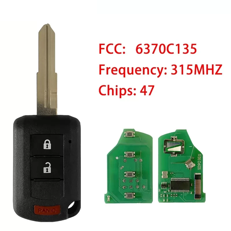 

CN011033 Aftermarket For 2018+Mitsubishi Eclipse Cross Remote Head Key ID47 Chip FCC: 6370C135 315MHz OUCJ166N With MIT11R