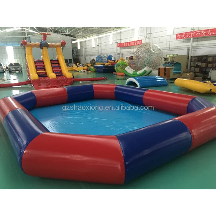 5x4m Red Blue Inflatable Pool Portable Dog Pool for Pets