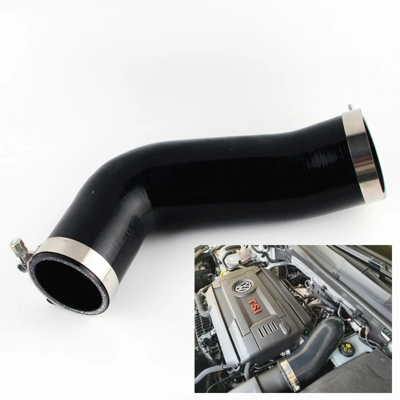 Silicone Turbo Inlet Elbow Tube Intake Hose For VW Golf MK7  R Audi V8 MK3 A3 S3 TT  2.0T 2014+ RED OR BLACK
