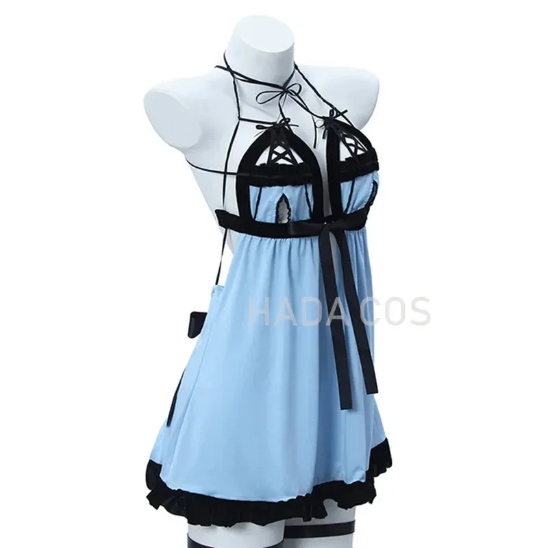 NewNieR RepliCant Kaine أزياء تنكرية للبالغين بدلة سباحة مثيرة للنساء فستان حفلات الهالوين كرنفال فضي Ha DB2