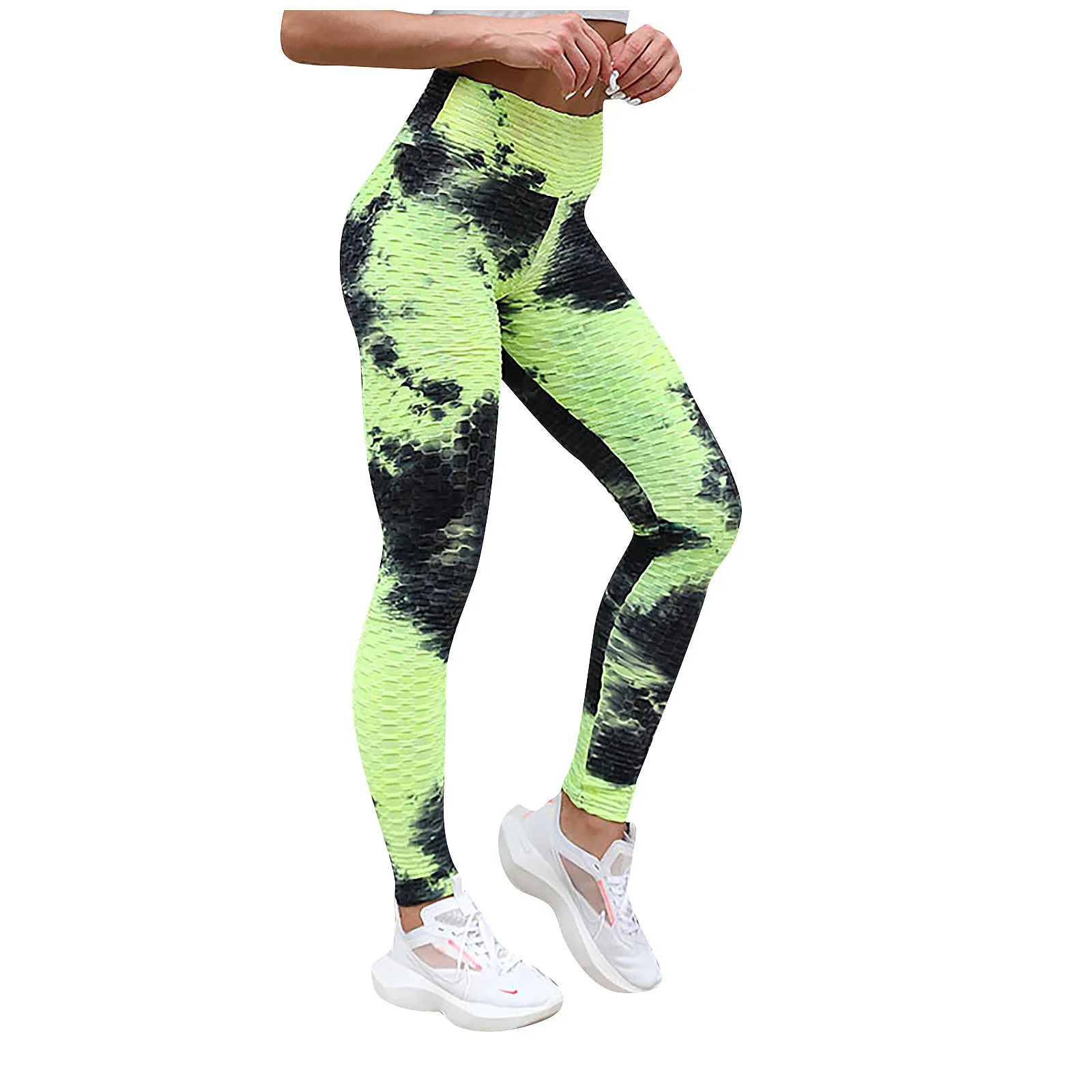 Women\'s Ink Yoga Tie-Dye  Pants Slim And Hip Lifting Exercise Bottom Pants