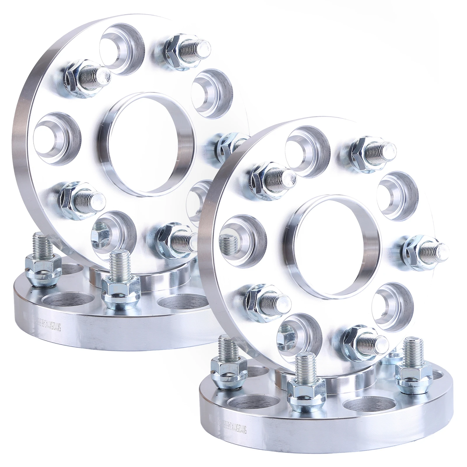 4PCS 5x112mm to 5x114.3mm Flange Hubcentric Wheel Adapter Spacers 20mm Hub Centric Wheel Adapter with 12x1.5 Thread Pitch