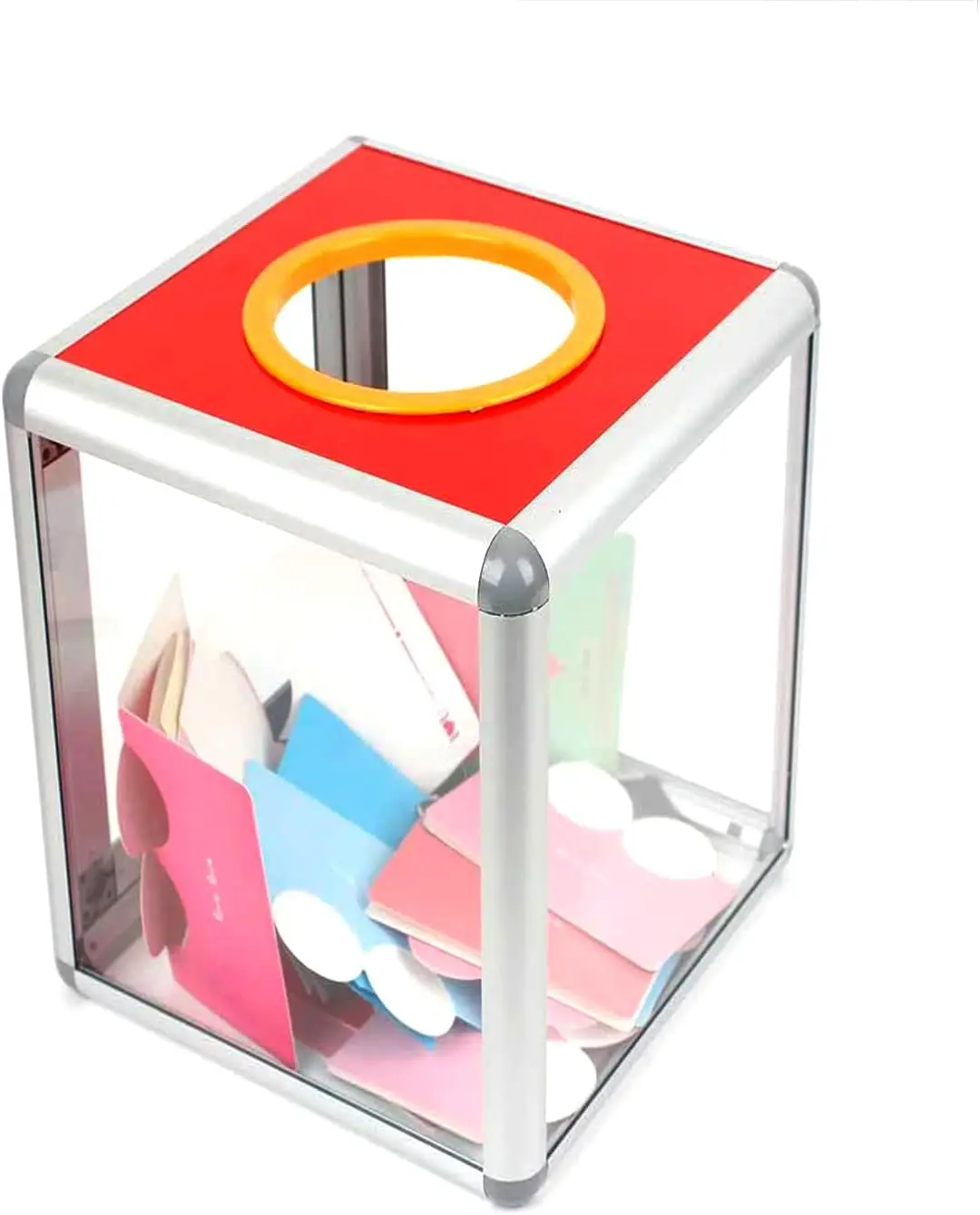 

Clear Acrylic Ballot Box for Donations, Raffle Tickets, Voting & Office Collection