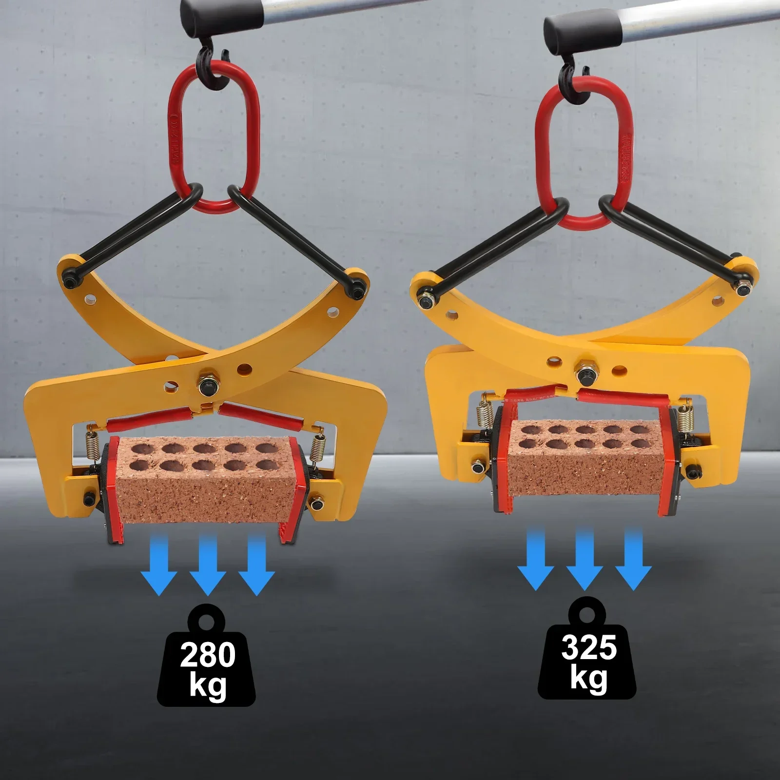 Pliers Stone Gripper (8-30cm 280kg/6-24cm 325kg ) Offsetting Pliers Brick w/End Rings for Lifting Transportation Wood Stone