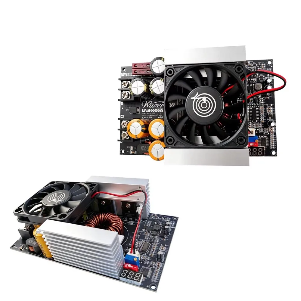 for Audio Amplifier PW1500 Boost Power Supply DC10-32V To 24V-50V Adjustable 50A Low Ripple Full Power with Multiple Protection