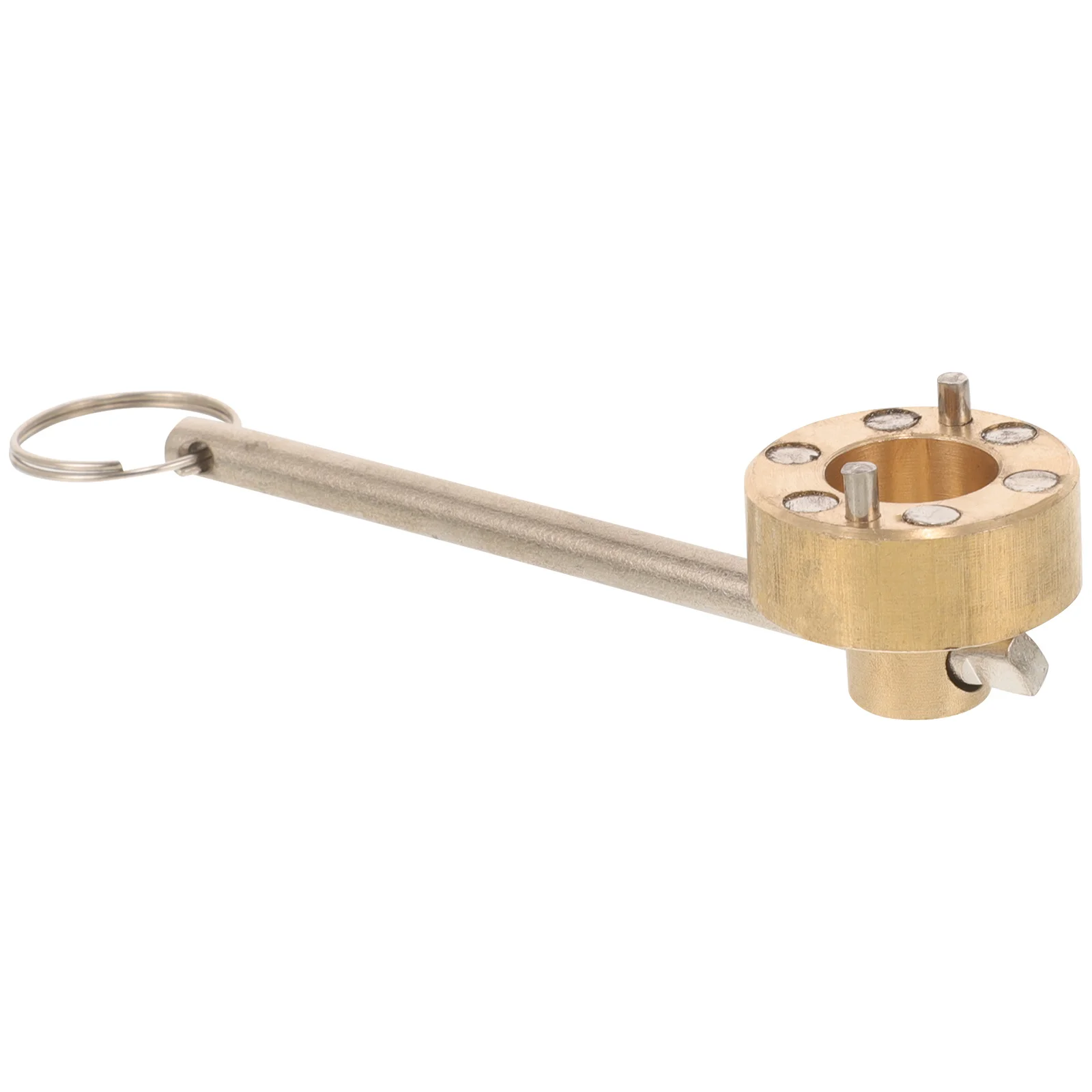 

Multifunctional Radiator Valve Key Brass Magnet Durable Radiator Vent Bleed Key Faucet Plumbing Tool Comfortable Grip Metal