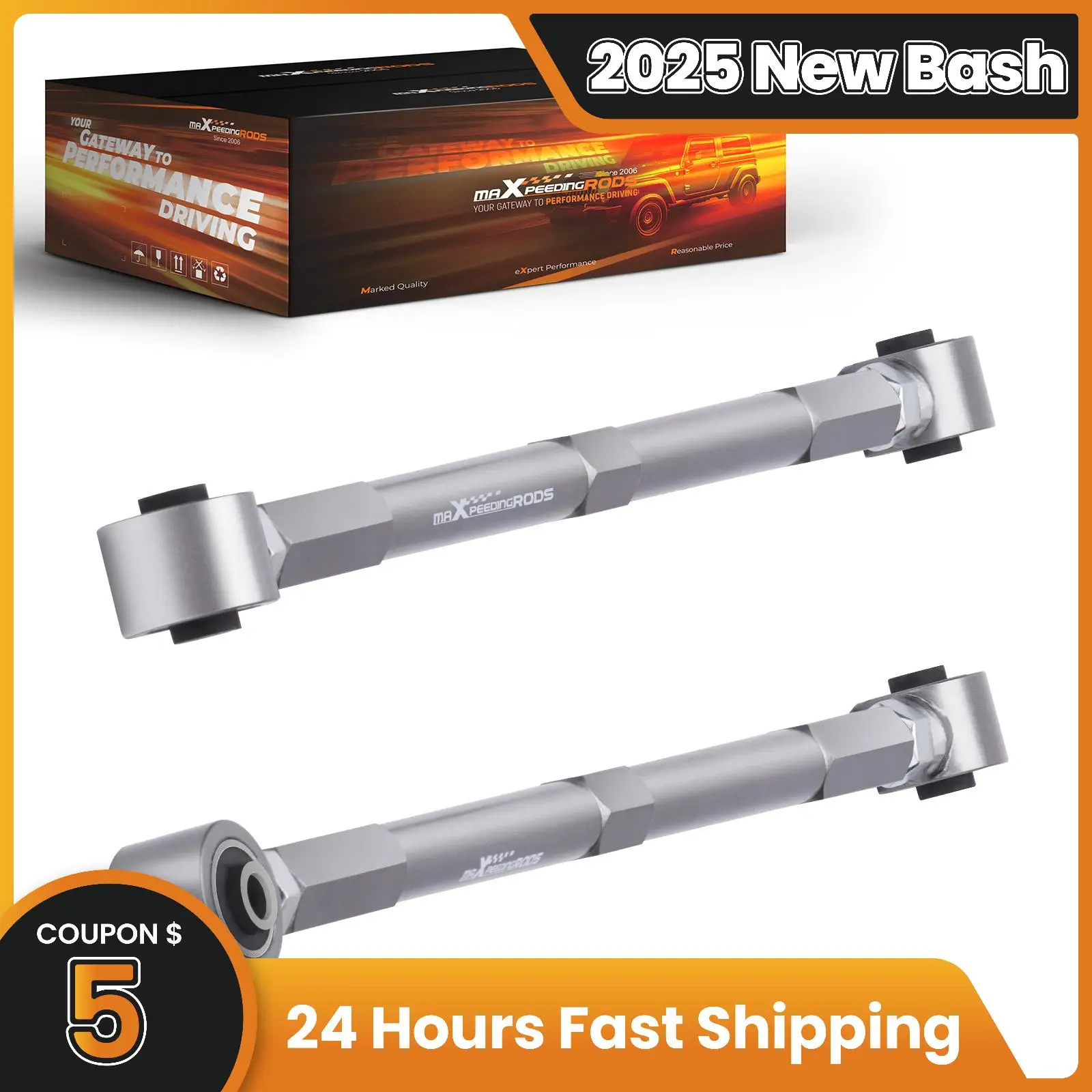

2x Adjustable Rear Camber Arms for Mini Cooper 02-13 R52 R56 R57 R58 R59 R60 R61