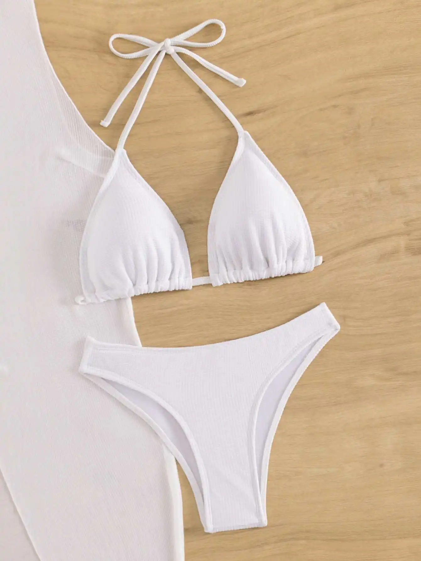 Neue Damen sexy dreiteilige Bikini-Sets mit Cover Lady stilvolle solide gepolsterte Simwear heiße Sommer auffällige Beach wear