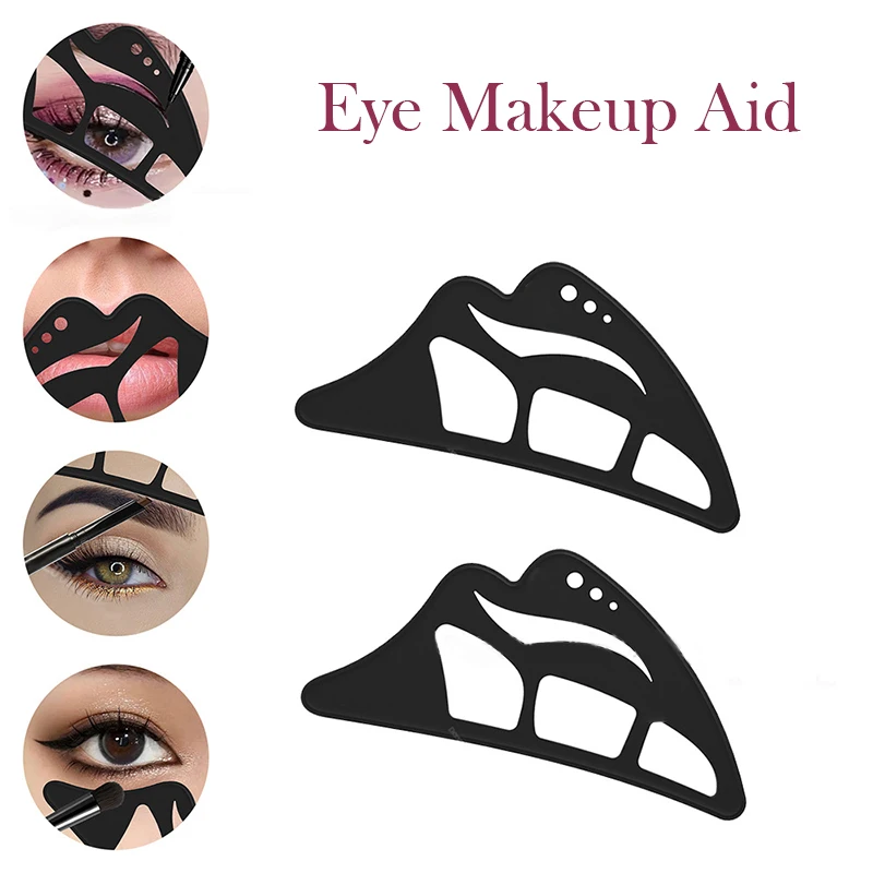 Siliconen oogmake-up stencils Multifunctionele oogschaduw sjabloon Eyeliner Applicator Hulpgereedschap Draagbare herbruikbare make-uptools