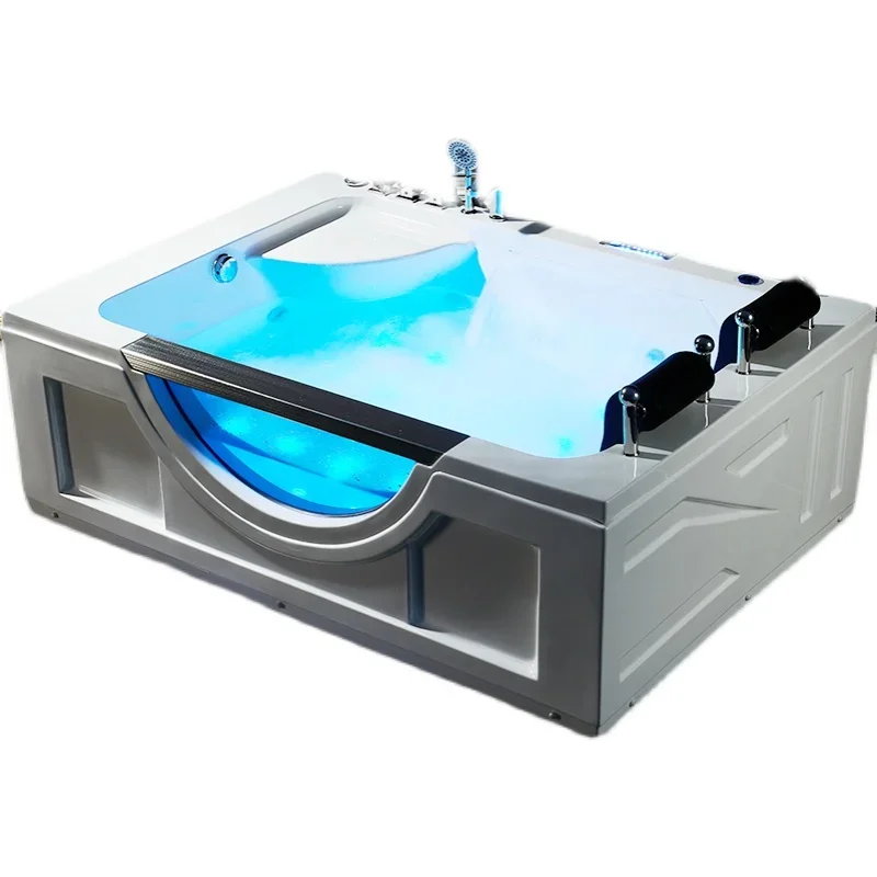 Luxury Freestanding Whirlpool Bath Tub Bubble Soaking 2 Person Hot Tub Custom Massage Bathtub With Spa