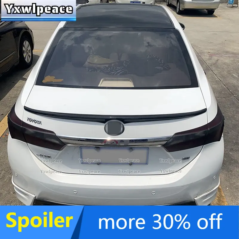 

For Toyota Corolla 2014 2015 2016 2017 Rear Spoiler ABS Plastic Material Unpainted Color Rear Trunk Lip Spoiler Wing