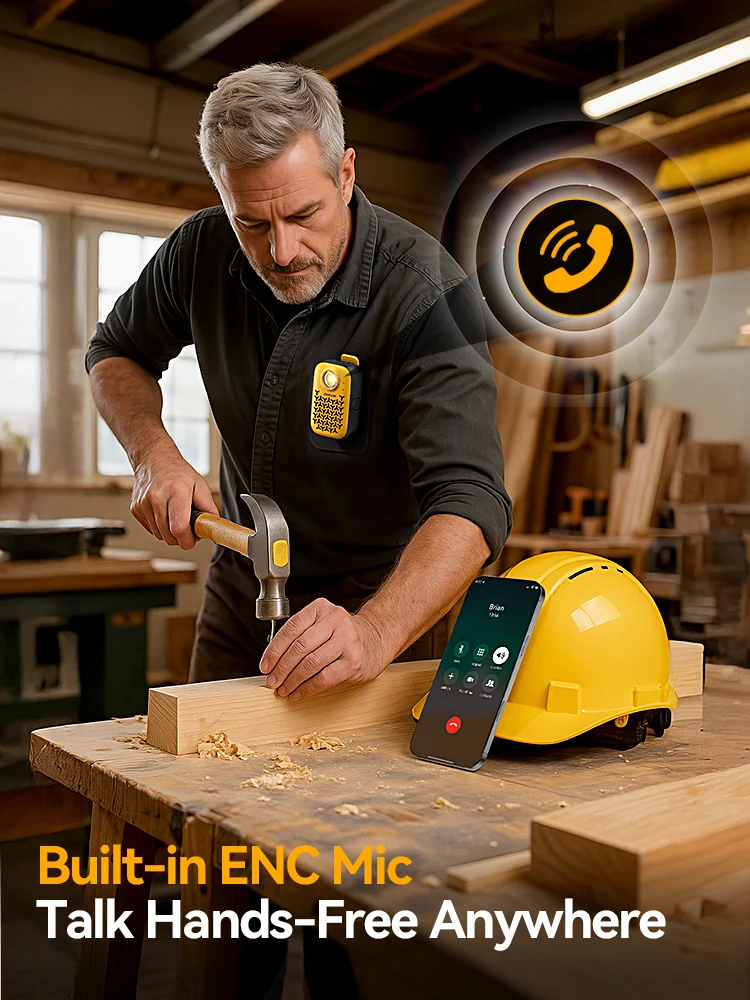 Joyroom alto-falantes Bluetooth vestíveis, IP67 à prova d'água, alto-falante pessoal pequeno portátil com clipe/som limpo/par estéreo/sem fio 5.4