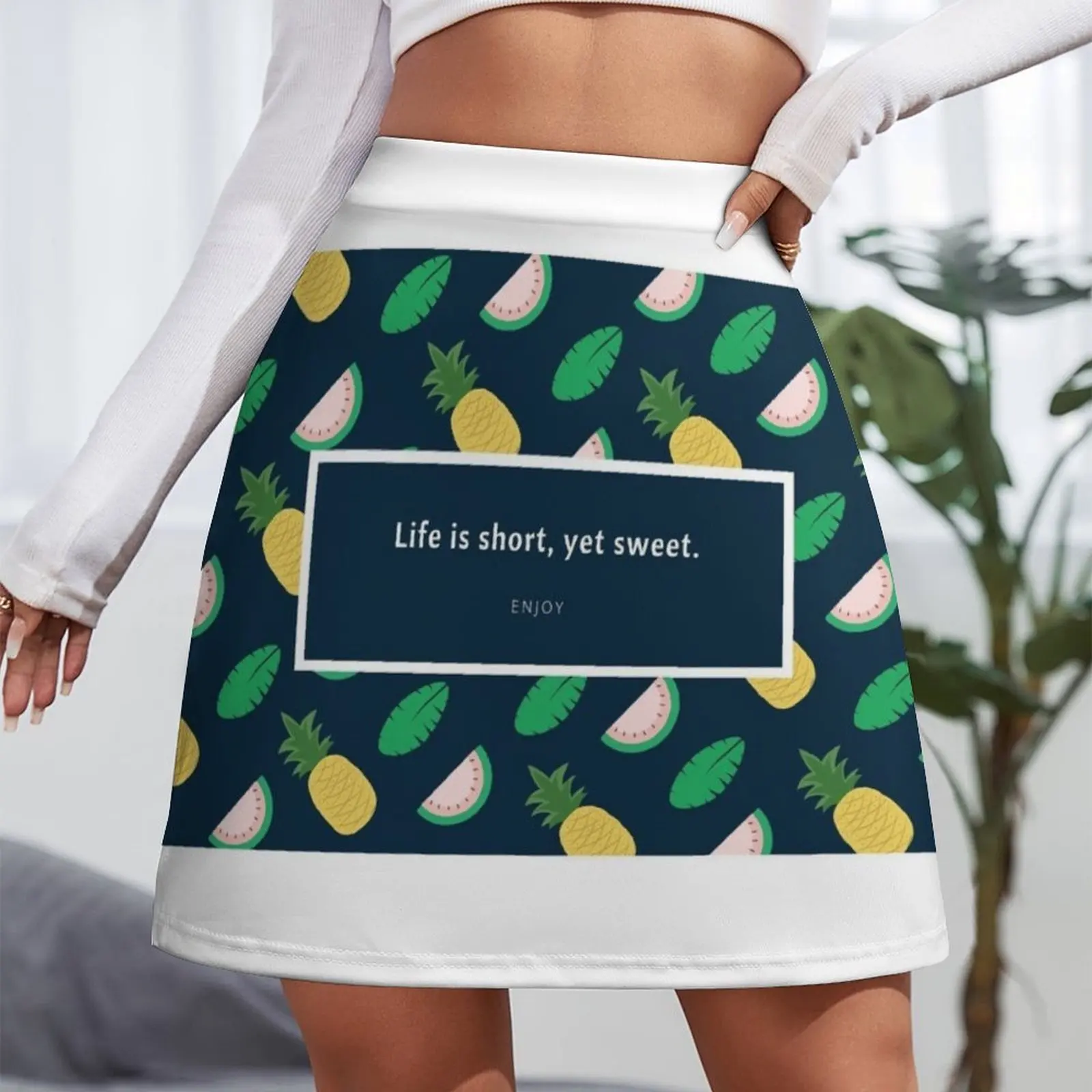 Fruit life is short Mini Skirt Women's summer skirt summer skirts Women's summer skirts Mini Skirt