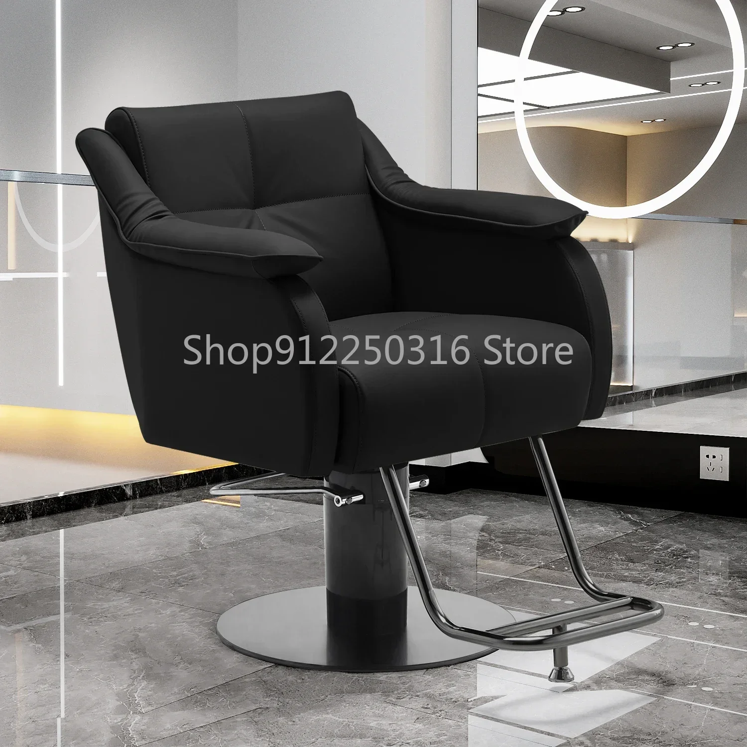 Barbershop Luxury Professional Barber Chair Lift Hair Dyeing Barber Chair Perm Swivel Cadeira De Barbeiro Beauty Furniture GM212