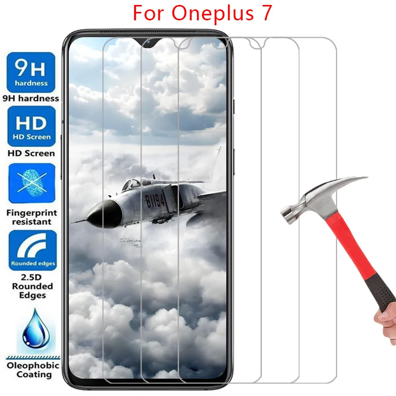 Screen Protector for OnePlus 7 Protective Tempered Glass on One Plus 7 Plus7 Oneplus7 Film Glas Oneplu Onepls Omeplus 9h