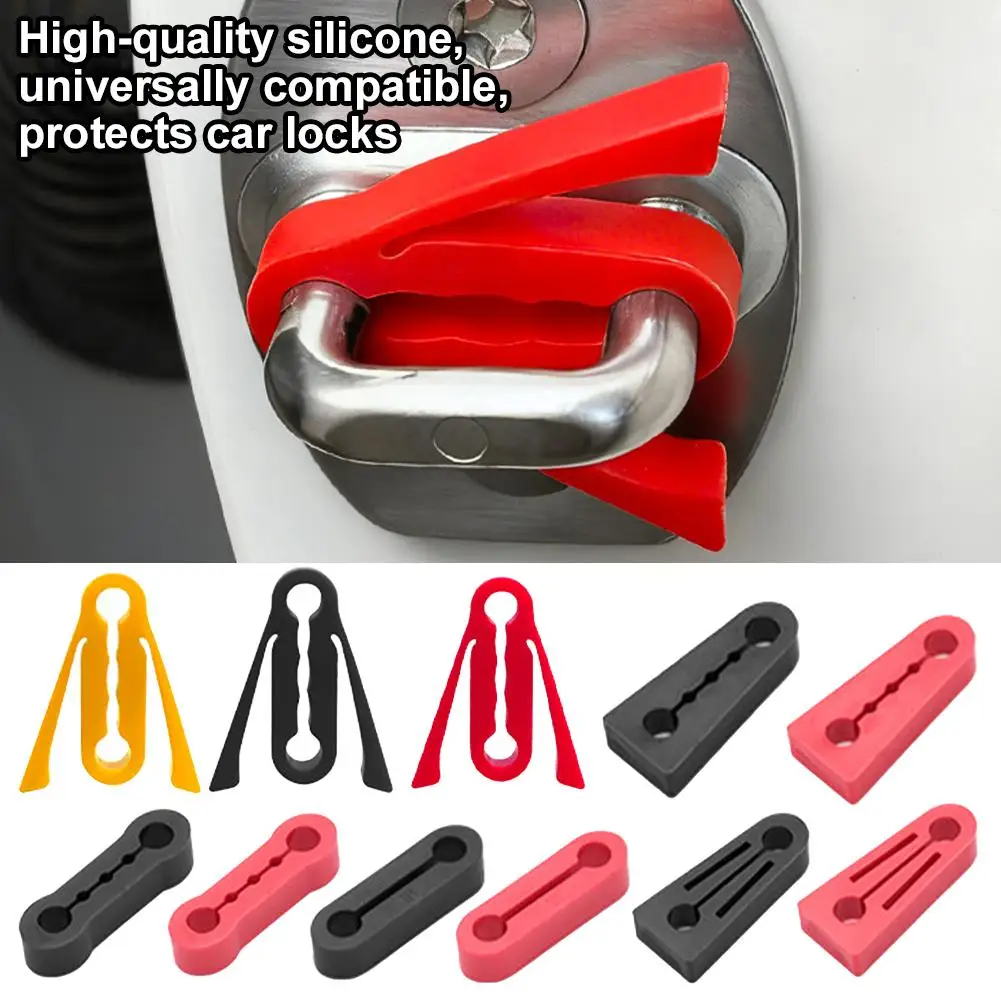 Car Door Lock Shock Absorber Pad Silicone Door Lock Buffer Cushion Anti-Collision & Noise Reduction Protector for Universal Cars