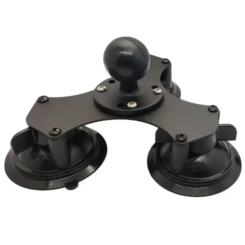[LXYA68Z!] AMPS Hole Ball Mount 1.5 Inch Ball Head Car Window Twist-Lock Triple Suction Cup Base For Gopro Phone For Garmin