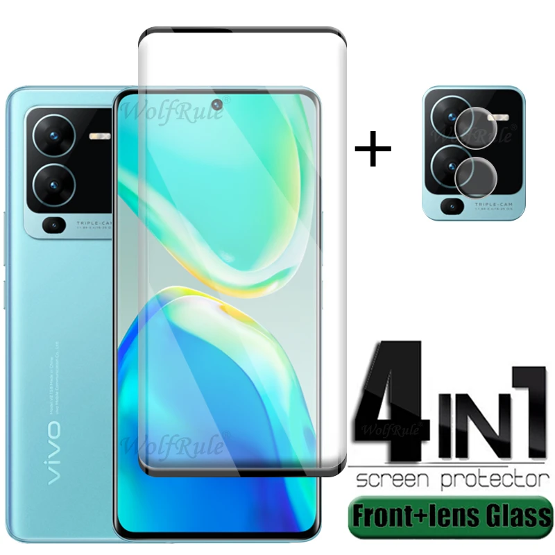 Full Curved Glass For Vivo V25 Pro Glass For Vivo V25 Pro Tempered Glass 9H HD Film Screen Protetor For Vivo V25 Pro Lens Film