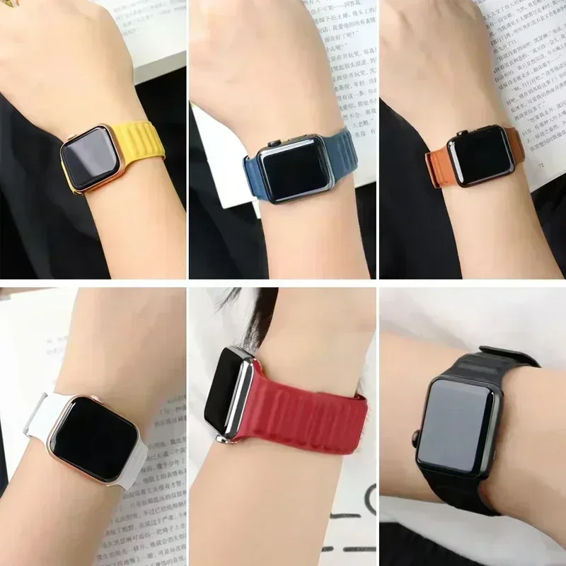 Leather strap For Apple watch band 46mm 45mm 41mm 40mm 49mm 42mm 38mm 45 44 mm correa bracelet iWatch series 10 34 6 SE 78 ultra image 6