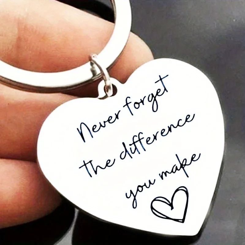 I Love You Keychain for Lover,Faimly, Friend Keychain for Men Never forget the difference you make