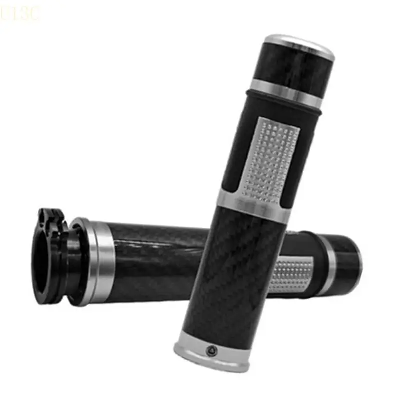 

U13C Comfortable Motorcycle Hand Grips with Carbon Fiber Finish Pair for Long Rides