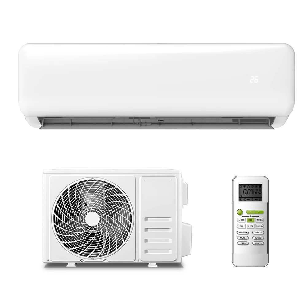 Aire acondicionado de unidad dividida montada en la pared Mini aire acondicionado 24000 Btu 220v 12000btu 1.5hp 1 tonelada inversor refrigeración/calentamiento con humidificador