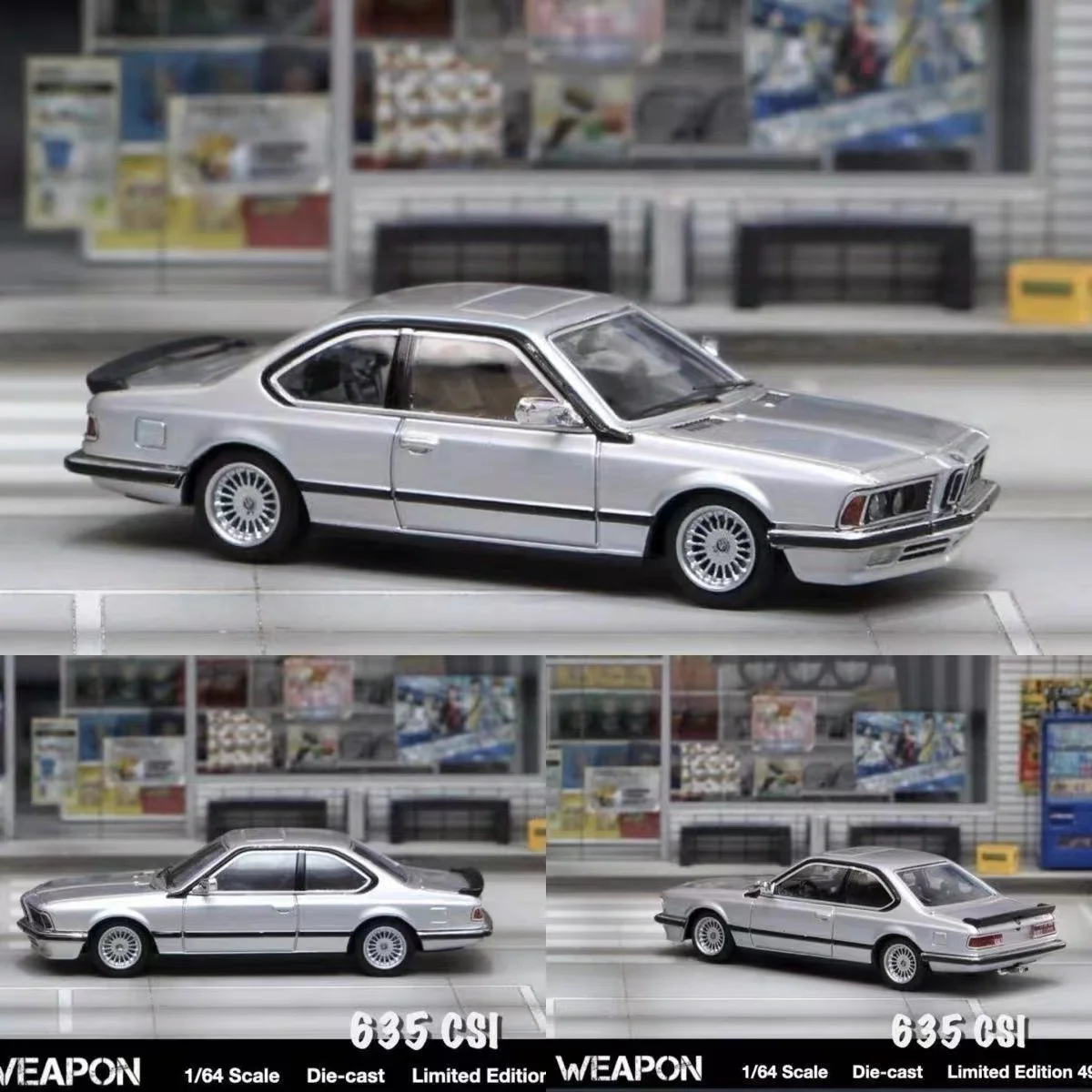 

STREETWARRIOR 1:64 M POWER E24 635CSI Simulation alloy car model Collection