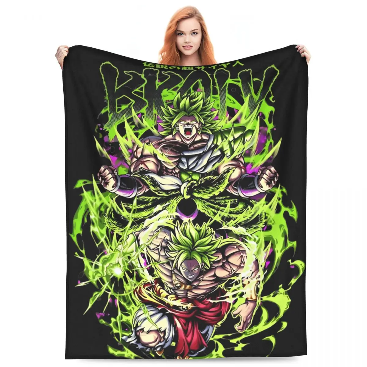 

Одеяла Dragon Ball Broly Power, флисовый текстильный декор, многофункциональные теплые пледы для домашнего дивана, покрывала