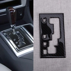 Car Gear Shift Panel Sticker Trim Cover Carbon Fiber Black Left Hand Drive Fit for Chrysler 300C 2005 2006 2007