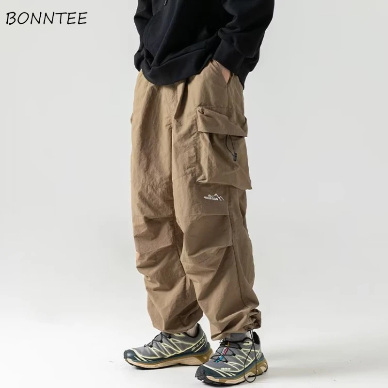 

Мешковатые брюки мужские повседневные красивые уличные брюки с несколькими карманами индивидуальные уличные модные винтажные брюки-карго в американском стиле шикарные