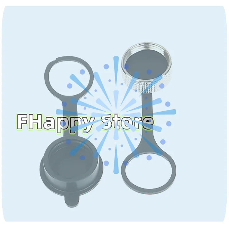 1Pair Metal Cap Circular Connector Protective Socket Sleeves GX16 Connector Plug Cover Waterproof Dust Rubber