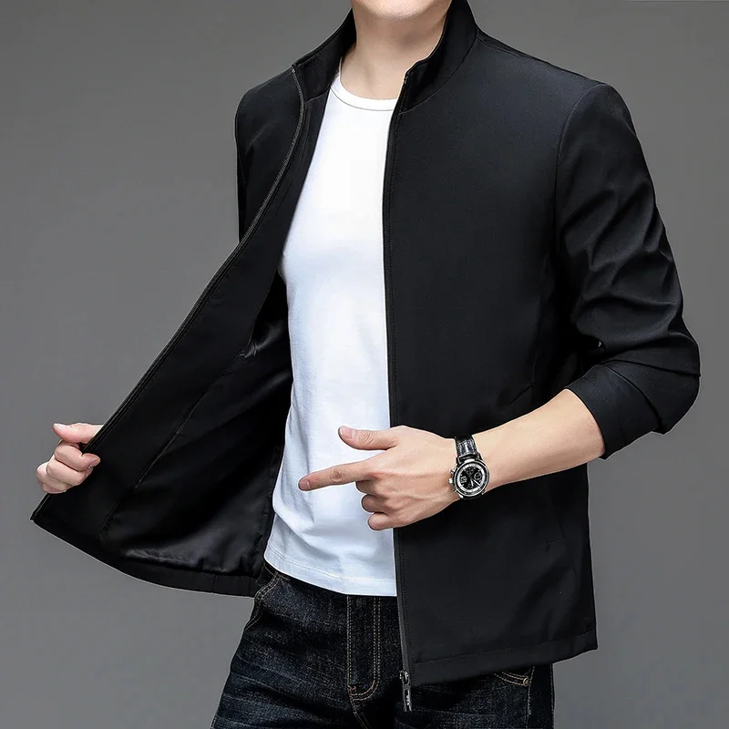 NEEDLESNOAH Spring Men's Bomber Jackets Male Outwear Slim Fit Solid Color Coats Fashion Man Streetwear Baseball Clothing