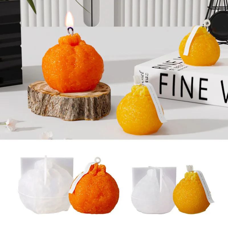 2pcs silicone candle molds set flexible lemon and grapefruit citrus shapes for soy wax home decor resin crafts reusable vibrant