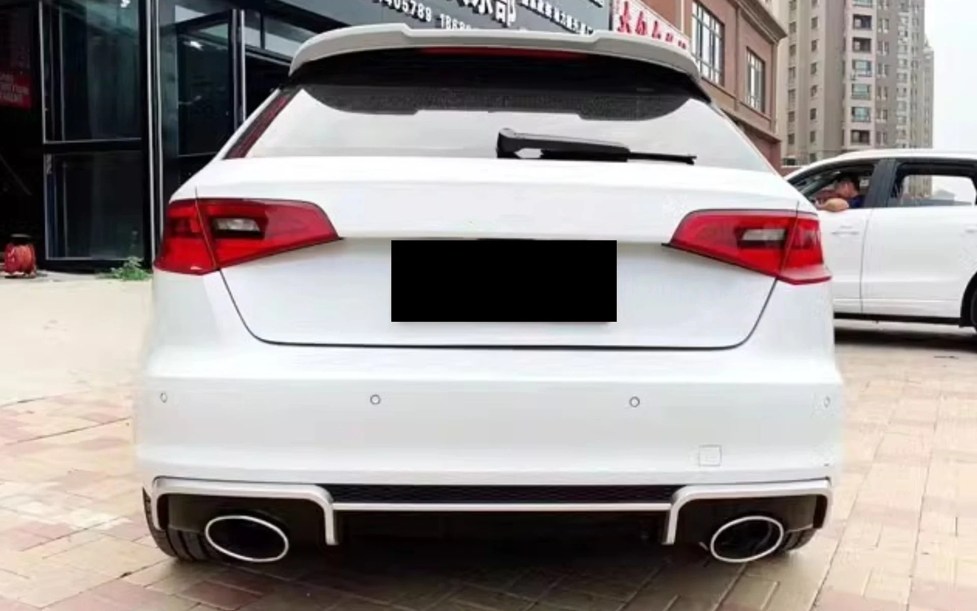 

Body Kit Front Bumper Rear Lip Tail Throat Grille for Audi RS3 A3 Hatchback Sedan Convert Surround Car Accessories