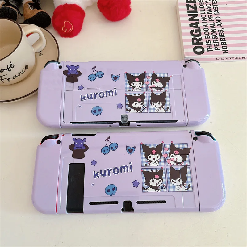 

Cute Four Kuromi Hard PC Protective Cover Suitable for Nintendo Switch NS/Oled Controller Protective Back Cover