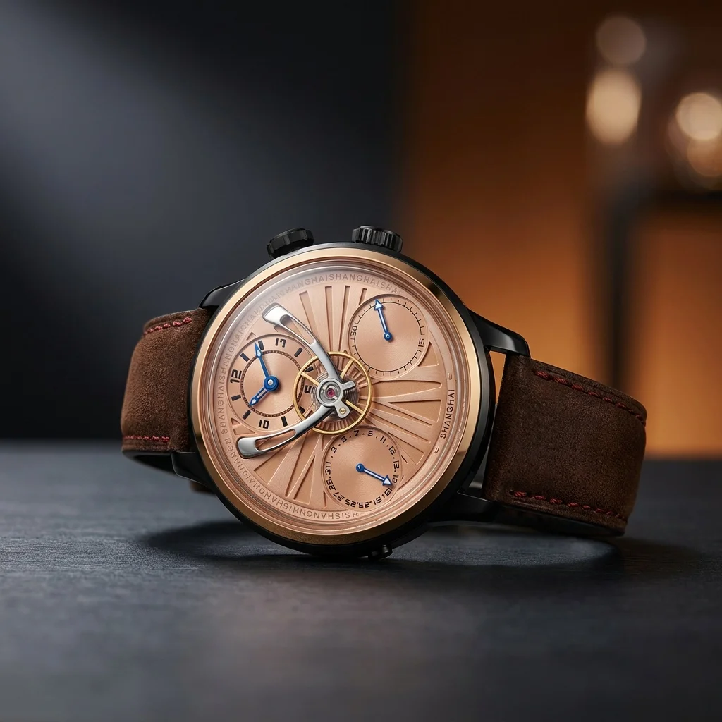 Shanghai Men's Watch Qiong Jing Sky Dome Series 43mm Automatic Mechanical Watch Stainless Steel Sapphire Wristwatch F28 Movement