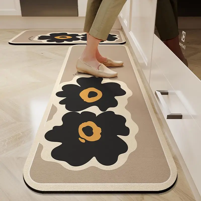 

Kitchen Mats For Floor Bathroom Anti-slip Absorbent Mats Bedroom Bedside Laundry Room Soft Long Rug Living Room Decor Carpets