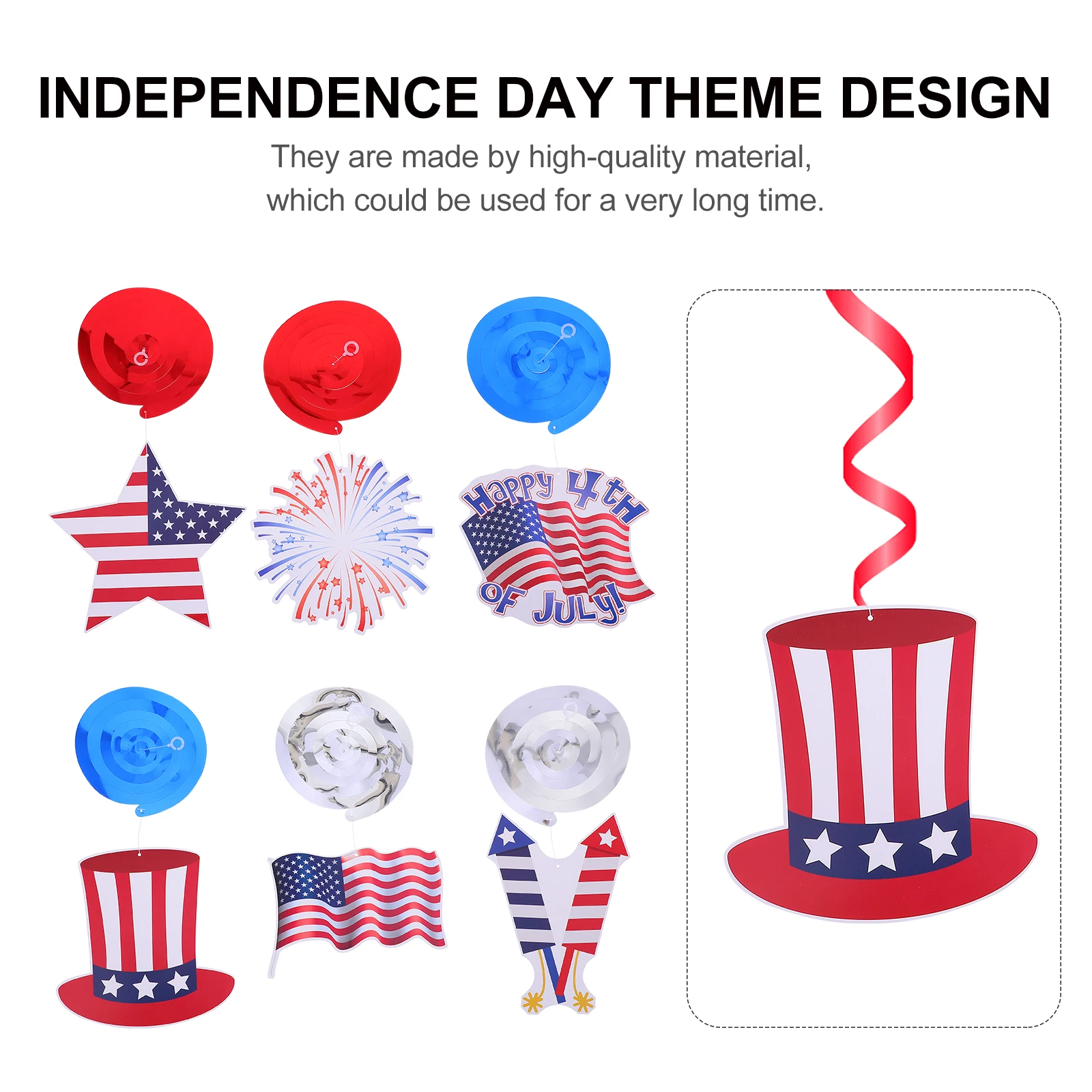 

Plastic naments Party Decorations Hanging Supplies Photo Props Independence Day Decor Party Venue Accessories Long Lasting