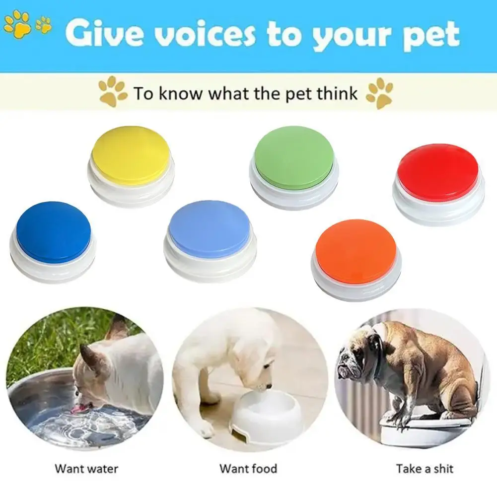 Dog Communication Button Simplify Training Supplies For Cat And Dog Recordable Talking Intelligence Button Pet Toy