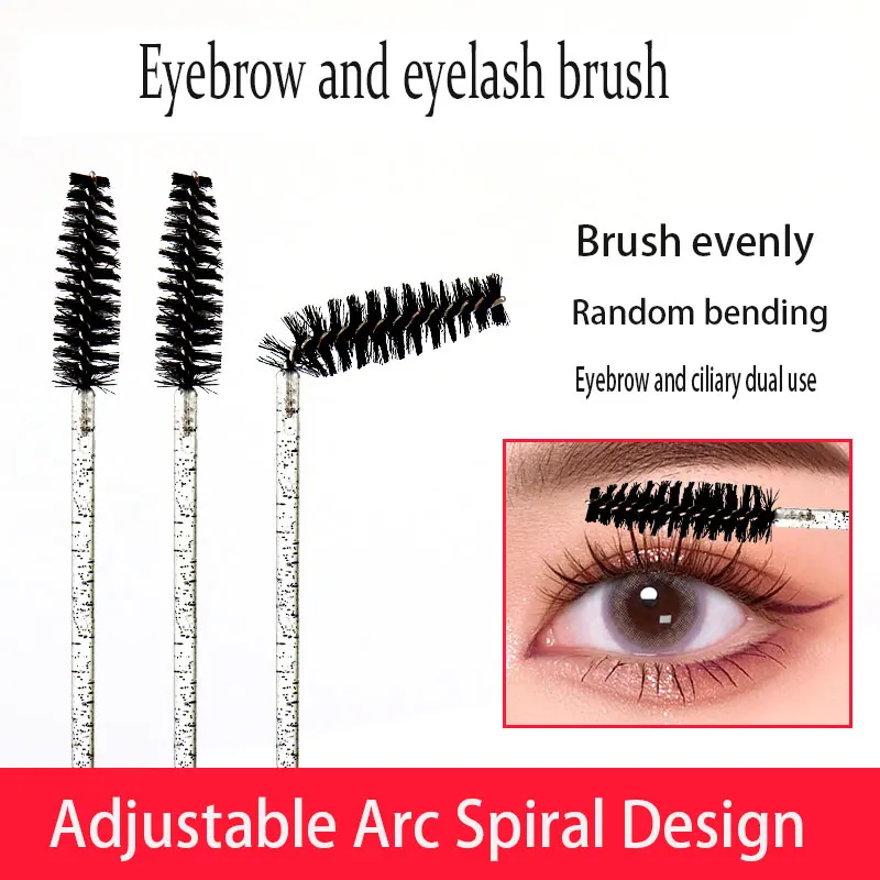 Batch of 50 Sets of Eyelash Brushes for Combing Eyelashes with Diverse Functions and Colors