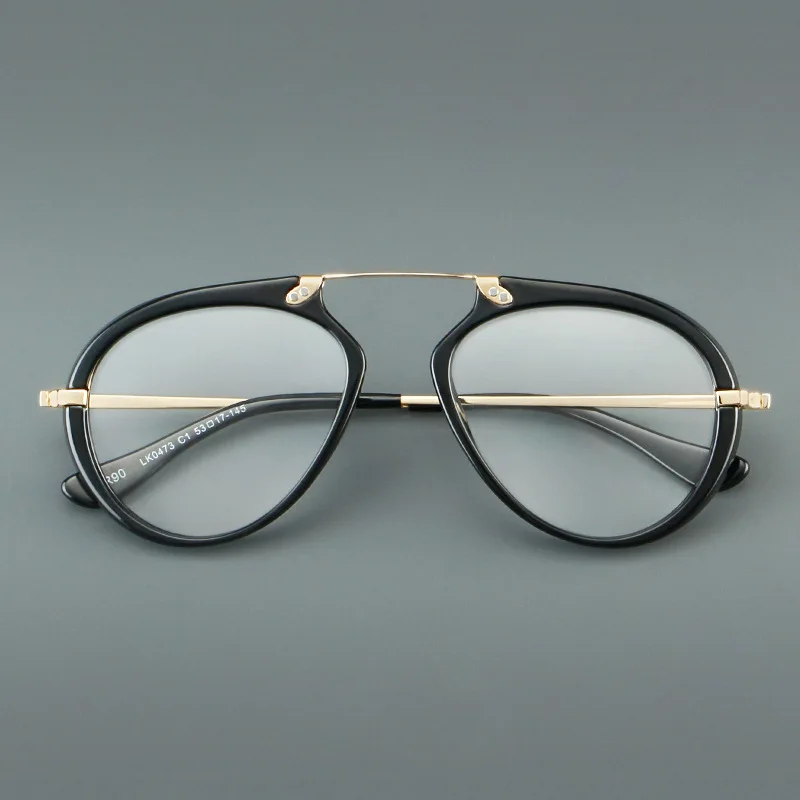 

Retro Round Acetate Glasses Frames Man Black Optical Eyewear Men Women Myopia Reading Eyeglasses Frame Woman Presbyopic 142mm