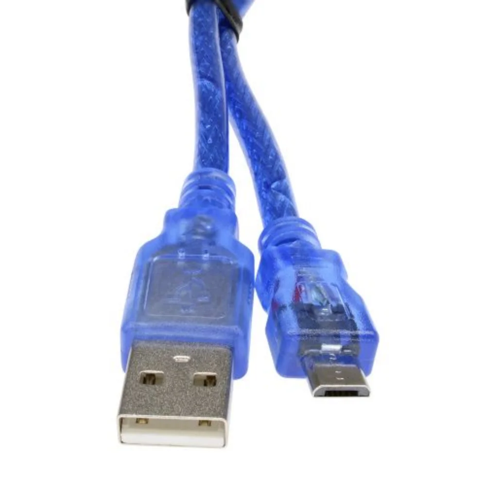 Cable de carga de datos USB 2,0 A macho de 30cm A Micro USB de 5 pines macho