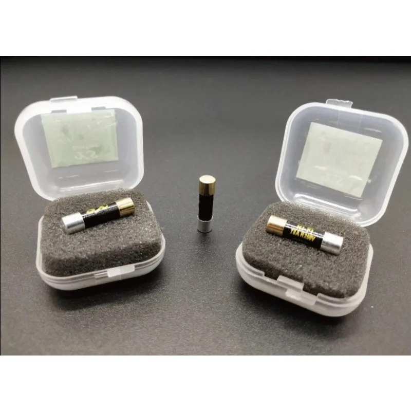 1PCS Fuse Gold Plated Silver Cap Nano CD Audio Amplifier Tube Amp Decoder Fuse 125mA-20A 5x20mm 6x32mm