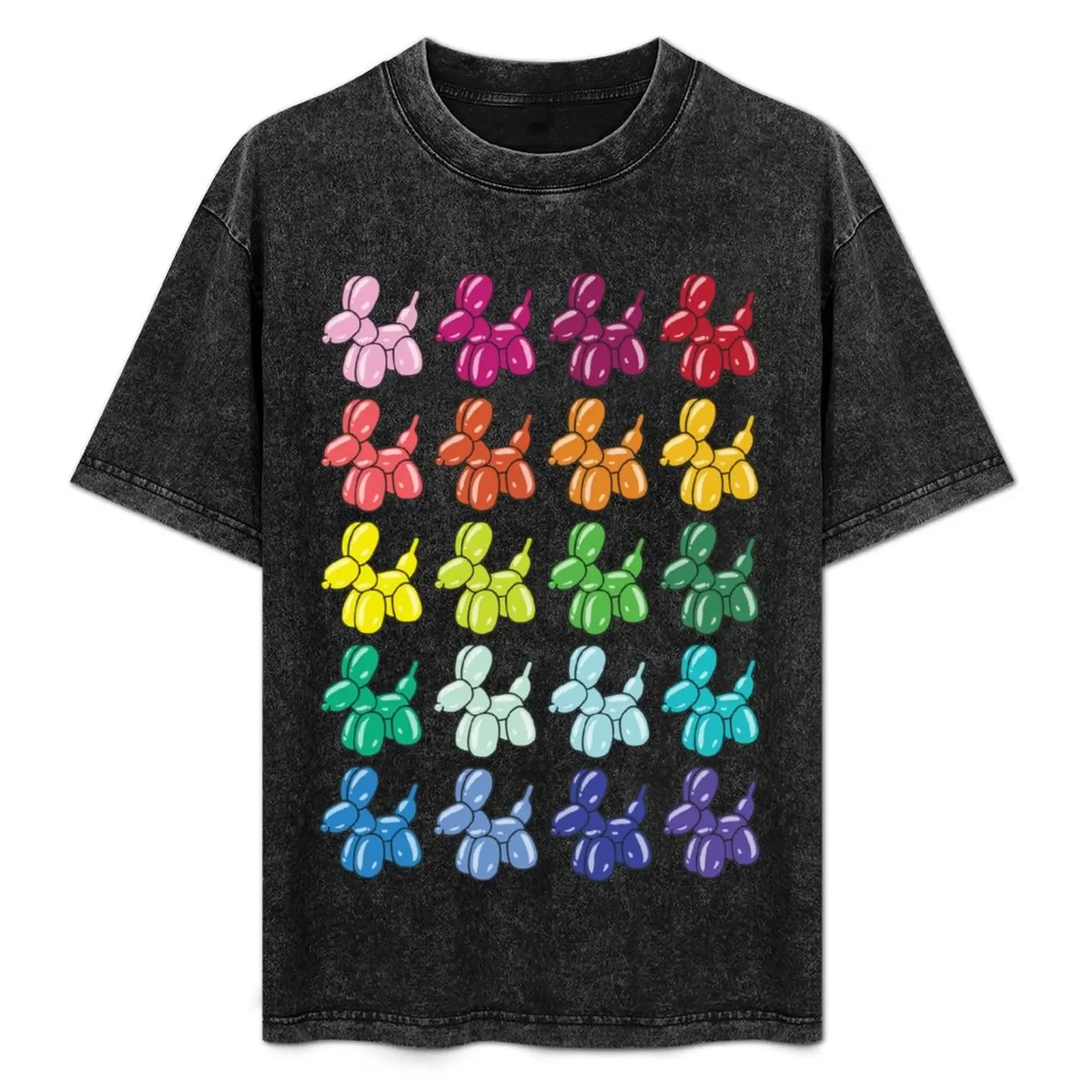 Colorful Balloon Dog T-Shirt plus size clothes rapper graphic tees tshirts for men