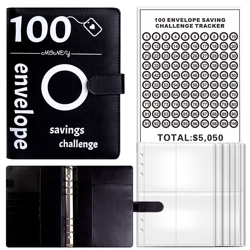 

100 Day Savings Challenge Book 100 Envelope Challenge Binder Couple Challenge Event Notepad Savings Folder With Cash Envelopes