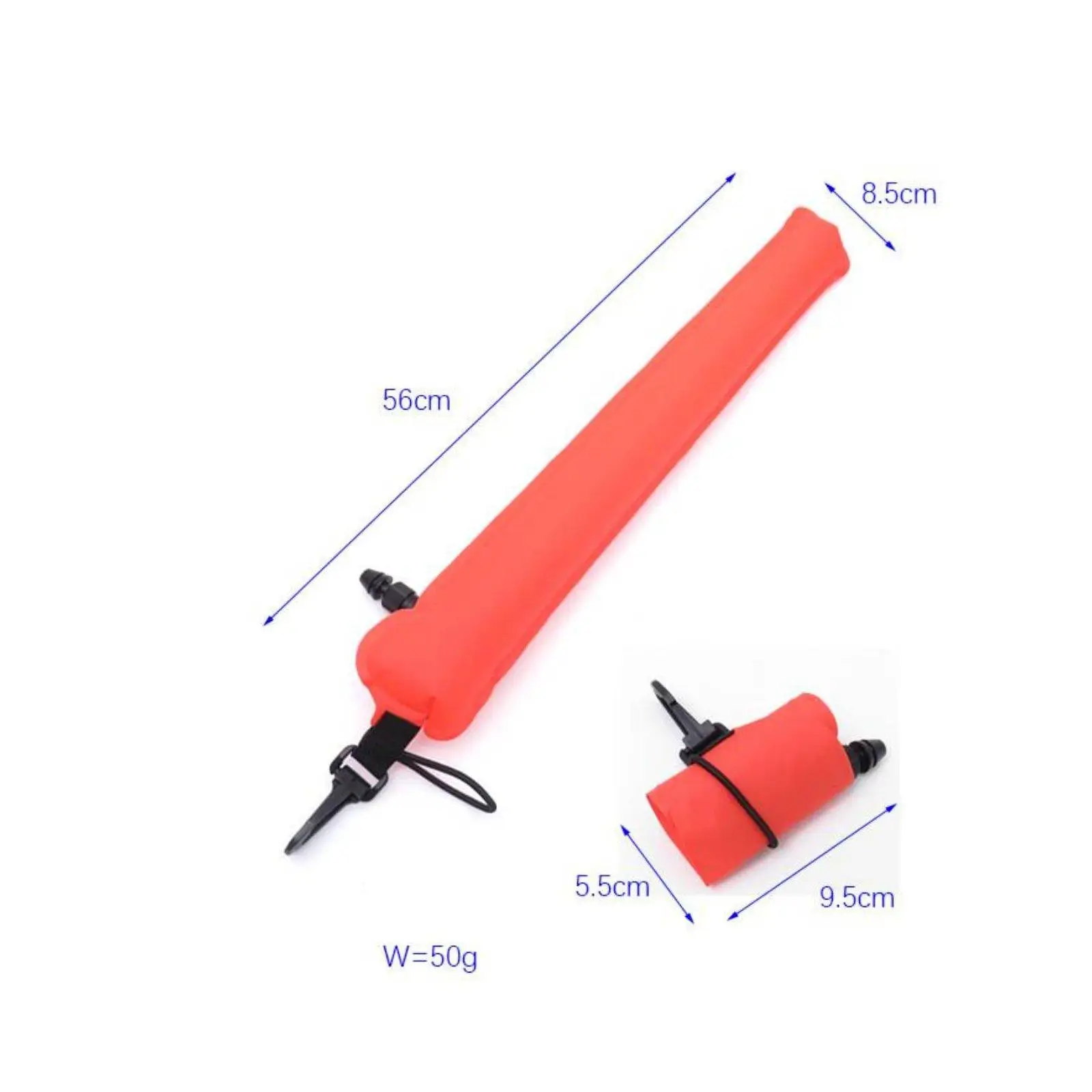 Oral Inflation Marker Buoy Lightweight 50g Compact Surface Marker