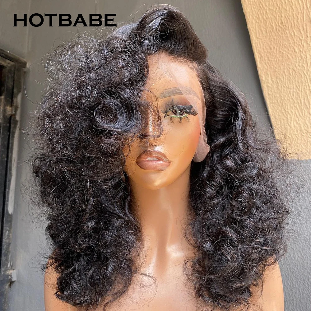 180 Density 360 Full Lace Wig Wave 13x4/13x6 HD Transparent Lace Frontal Human Hair Wigs Brazilian Remy Lace Front Wig HOTBABE